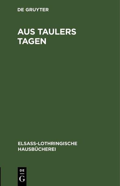 Produktbild: Aus Taulers Tagen