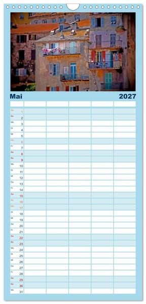 Produktbild: Familienplaner 2027 - Korsika - Farben einer wilden Sch&ouml;nheit mit 5 Spalten (Wandkalender, 21 x 45 cm) CALVENDO