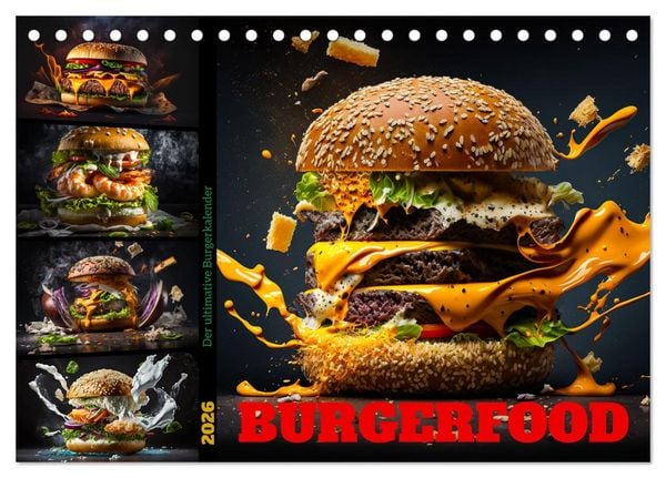 Produktbild: Burgerfood (Tischkalender 2026 DIN A5 quer), CALVENDO Monatskalender