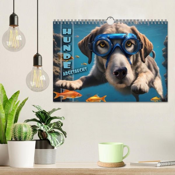 Produktbild: Hunde abgetaucht (Wandkalender 2026 DIN A4 quer), CALVENDO Monatskalender