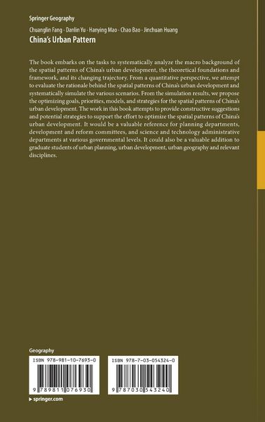 Produktbild: China's Urban Pattern