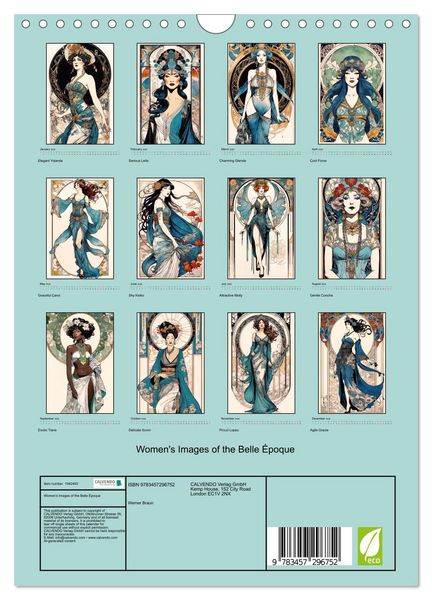 Produktbild: Women's Images of the Belle &Eacute;poque (Wall Calendar 2026 DIN A4 portrait), CALVENDO 12 Month Wall Calendar