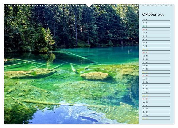 Produktbild: Gr&uuml;ezi . Landschaften in der Schweiz Planer (Wandkalender 2026 DIN A2 quer), CALVENDO Monatskalender