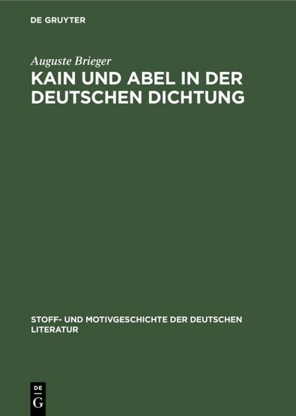 Produktbild: Kain und Abel in der deutschen Dichtung