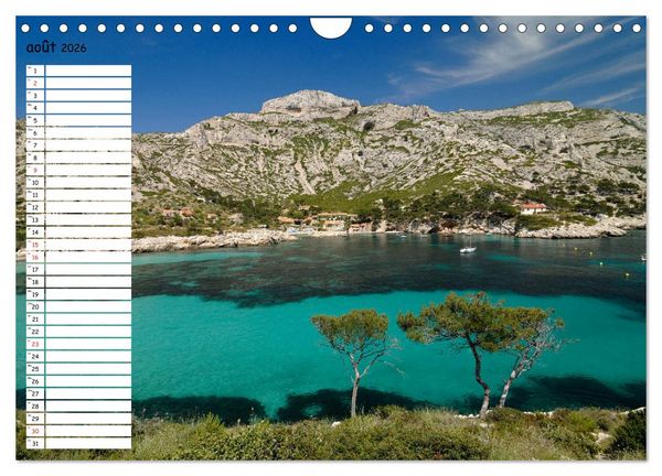 Produktbild: Les Calanques - Criques et fiords de Provence (Calendrier mural 2026 DIN A4 vertical), CALVENDO calendrier mensuel