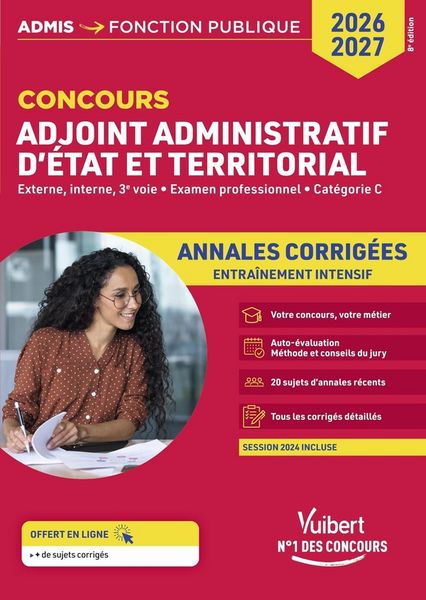 Produktbild: Concours Adjoint Administratif Categorie C Annales Corrigees Session