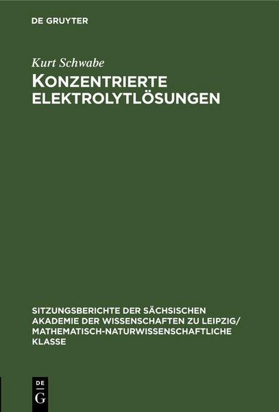 Produktbild: Konzentrierte Elektrolytl&ouml;sungen