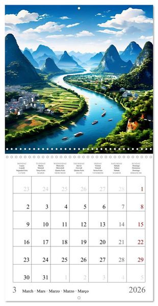 Produktbild: China - Magical Landscapes (Wall Calendar 2026 12 &times; 12 Inch) CALVENDO 12 Month Wall Calendar