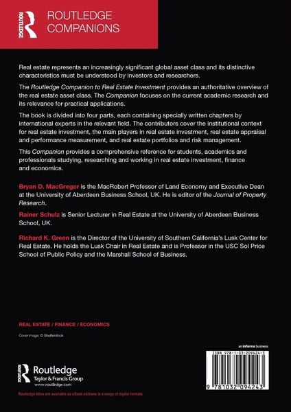 Produktbild: Routledge Companion to Real Estate Investment