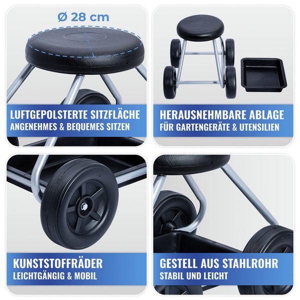 Produktbild: Rollsitz Mod. Secura, belastbar bis 130 kg