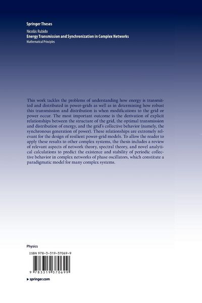 Produktbild: Energy Transmission and Synchronization in Complex Networks