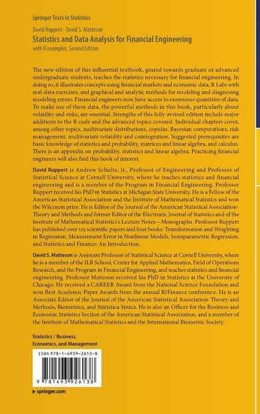 Produktbild: Statistics and Data Analysis for Financial Engineering