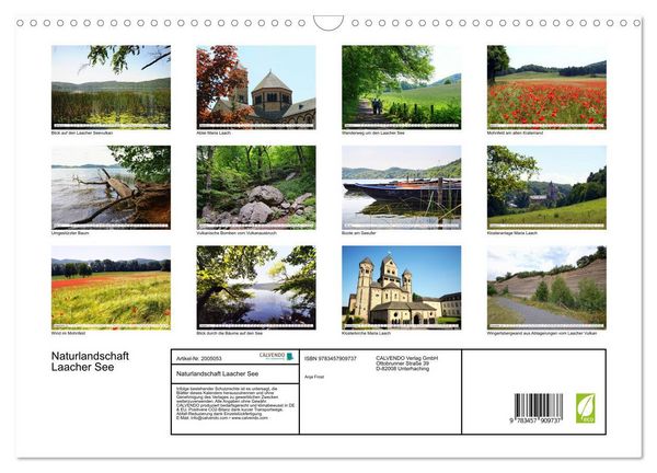 Produktbild: Naturlandschaft Laacher See (Wandkalender 2026 DIN A3 quer), CALVENDO Monatskalender