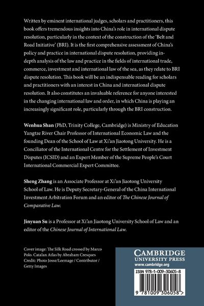 Produktbild: China and International Dispute Resolution in the Context of the 'Belt and Road Initiative'
