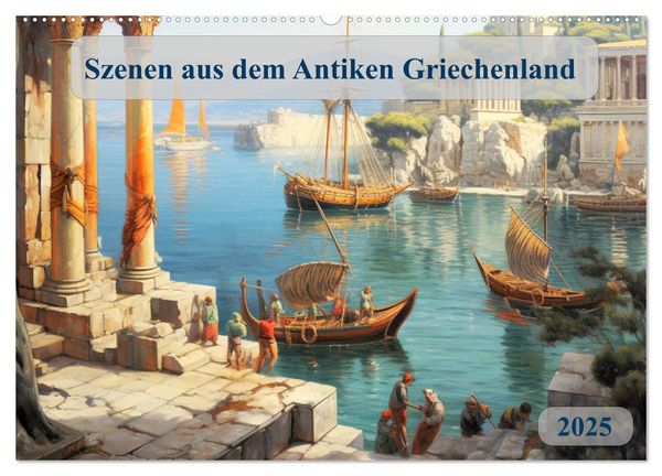 Szenen aus dem Antiken Griechenland (Wandkalender 2025 DIN A2 quer), CALVENDO Monatskalender