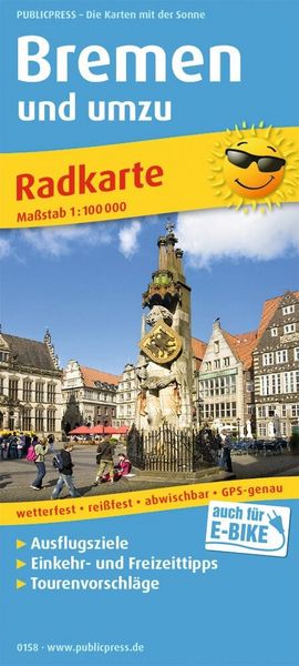 Produktbild: Publicpress Radkarte Bremen und umzu 1:100.000