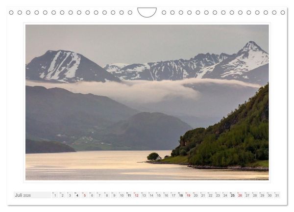 Produktbild: Norwegen. Sognefjord - Aurlandsfjord - Geirangerfjord - Stavanger (Wandkalender 2026 DIN A4 quer), CALVENDO Monatskalender