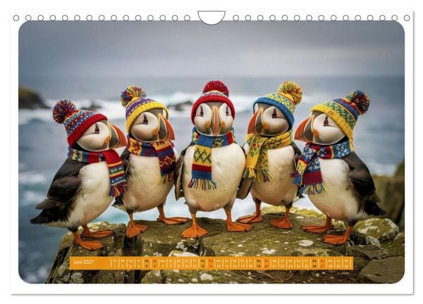 Produktbild: Lustige Papageientaucher (Wandkalender 2027 DIN A4 quer), CALVENDO Monatskalender