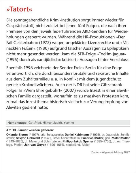 Produktbild: Duden Allgemeinbildung Tagesabrei&szlig;kalender 2027 - Wissen und Quizzen