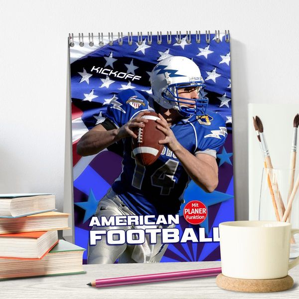 Produktbild: American Football - Kickoff (Tischkalender 2026 DIN A5 hoch), CALVENDO Monatskalender