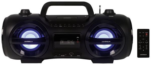 Produktbild: UNIVERSUM BB 500-20 Ghettoblaster UKW AUX, Bluetooth&reg;, CD, SD, USB Inkl. Fernbedienung, Stimmungslicht Schwarz