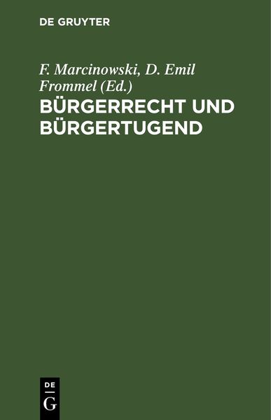 Produktbild: B&uuml;rgerrecht und B&uuml;rgertugend