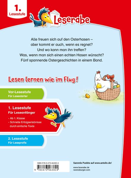 Produktbild: Leserabe Sonderausgaben - Die sch&ouml;nsten Leseraben-Ostergeschichten