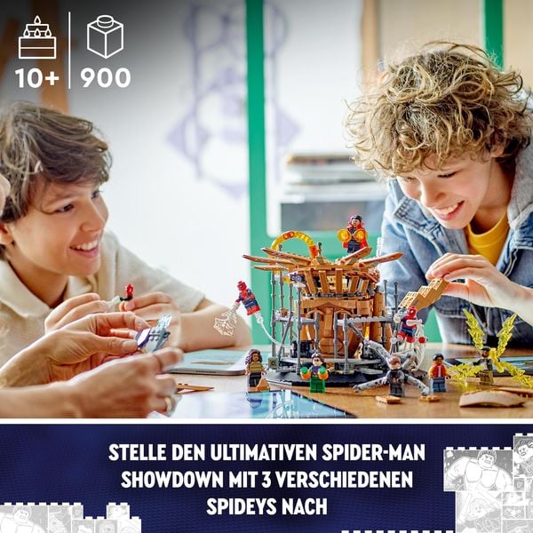 LEGO Marvel 76261 Spider-Mans großer Showdown mit 3 Peter Parker Figuren