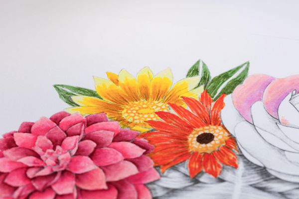 Produktbild: ODELIA, Ausmalblock Mixed Media, 20 Blatt A4 250g, Spiralbindung, Frauen