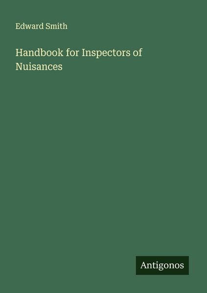 Produktbild: Handbook for Inspectors of Nuisances