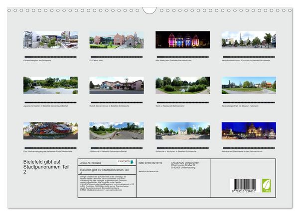 Produktbild: Bielefeld gibt es! Stadtpanoramen Teil 2 (Wandkalender 2026 DIN A3 quer), CALVENDO Monatskalender