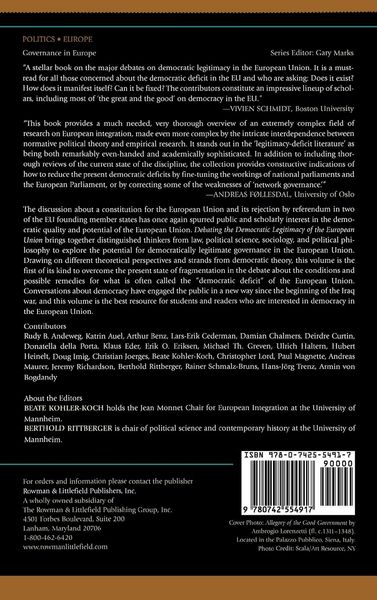 Produktbild: Debating the Democratic Legitimacy of the European Union