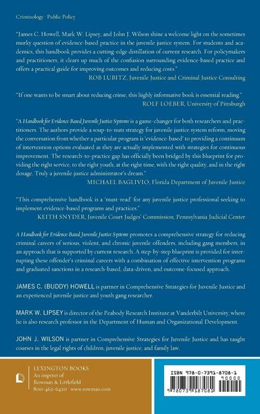 Produktbild: Handbook for Evidence-Based Juvenile Justice Systems