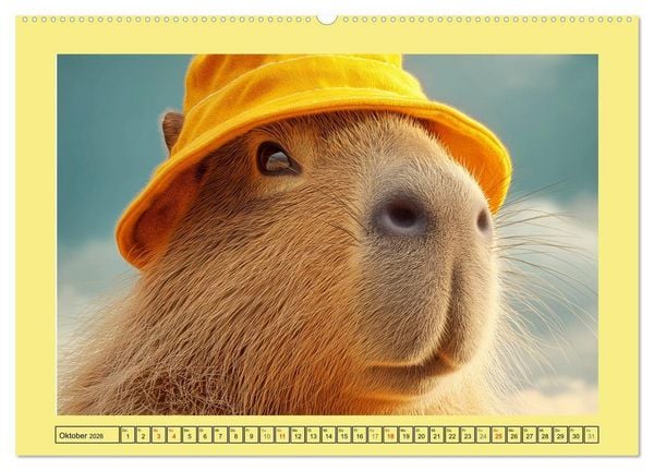 Produktbild: Capybaras on Tour. Wasserschweine als Weltenbummler (hochwertiger Premium Wandkalender 2026 DIN A2 quer), Kunstdruck in Hochglanz