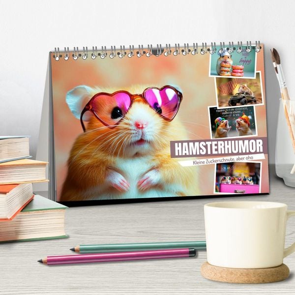 Produktbild: Hamsterhumor - Kleine Zuckerschnute, aber oho (Tischkalender 2026 DIN A5 quer), CALVENDO Monatskalender