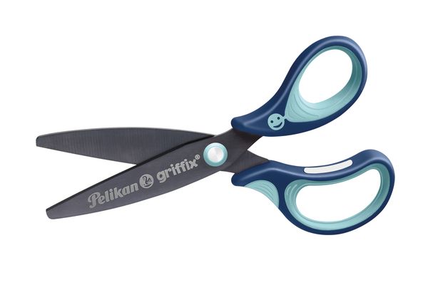Produktbild: Pelikan griffix Schulschere Blau Rechtsh&auml;ndermodell Rund 14cm Lose Ware