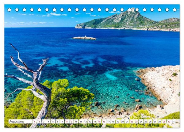 Produktbild: Mallorca - Sch&ouml;ne Impressionen der Insel (Tischkalender 2026 DIN A5 quer), CALVENDO Monatskalender
