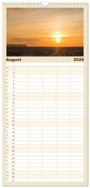 Produktbild: Familienplaner 2026 - Traumhaftes R&uuml;gen mit 5 Spalten (Wandkalender, 21 x 45 cm) CALVENDO