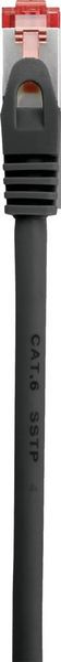 Produktbild: Renkforce RF-4979742 RJ45 Patchkabel CAT 6 S/FTP 3.00 m Schwarz mit Rastnasenschutz, vergoldete Steckkontakte, Flammwidrig 1 St.