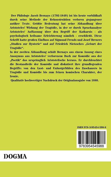 Produktbild: Zwei Abhandlungen &uuml;ber die aristotelische Theorie des Drama