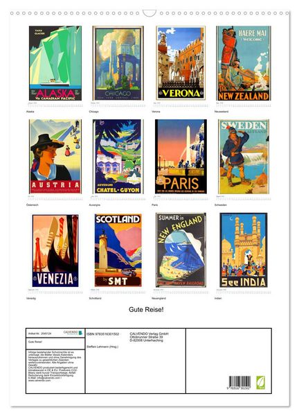 Produktbild: Gute Reise! (Wandkalender 2026 DIN A2 hoch), CALVENDO Monatskalender