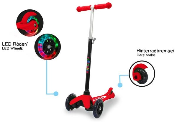 Produktbild: KickLight Scooter rot
