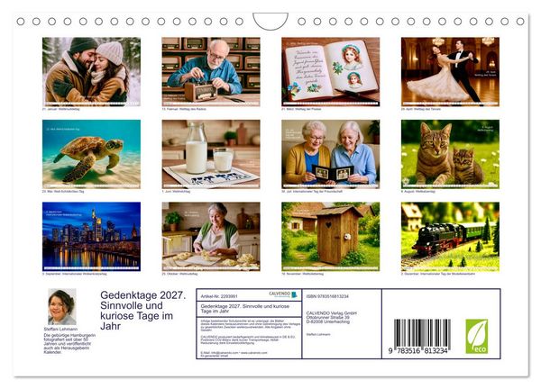 Produktbild: Gedenktage 2027. Sinnvolle und kuriose Tage im Jahr (Wandkalender 2027 DIN A4 quer), CALVENDO Monatskalender