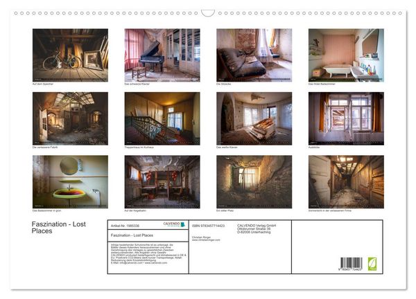 Produktbild: Faszination - Lost Places (Wandkalender 2026 DIN A2 quer), CALVENDO Monatskalender