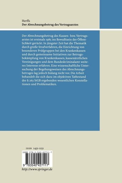 Produktbild: Der Abrechnungsbetrug des Vertragsarztes