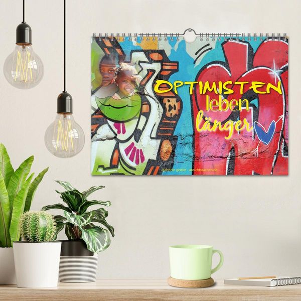 Produktbild: Optimisten leben l&auml;nger (Wandkalender 2026 DIN A4 quer), CALVENDO Monatskalender