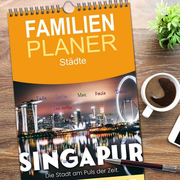Produktbild: Familienplaner 2026 - Singapur - Die Stadt am Puls der Zeit. mit 5 Spalten (Wandkalender, 21 x 45 cm) CALVENDO