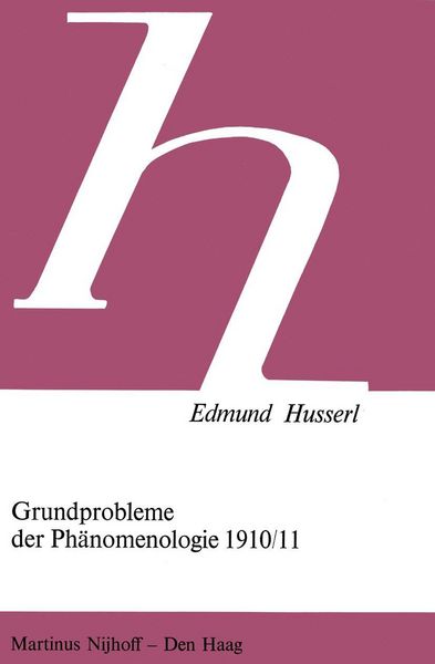 Produktbild: Grundprobleme der Ph&auml;nomenologie 1910/11