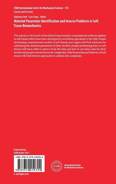 Produktbild: Material Parameter Identification and Inverse Problems in Soft Tissue Biomechanics