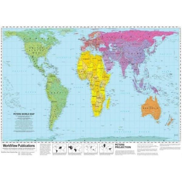 Peters Projection World Map (Flat, rolled), Karte von , Worldview Publications, 9781872142012